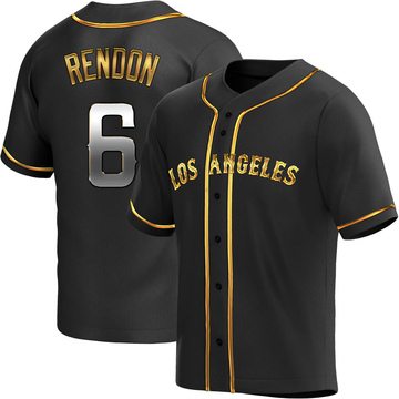 Anthony Rendon Youth Replica Los Angeles Angels Black Golden Alternate Jersey