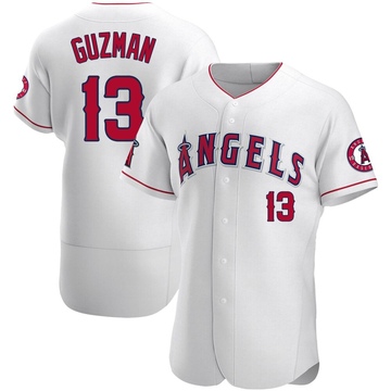Denzer Guzman Men's Authentic Los Angeles Angels White Jersey