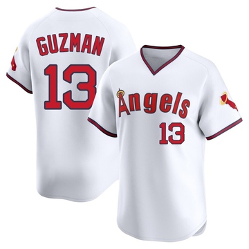 Denzer Guzman Men's Limited Los Angeles Angels White Alternate 2 Jersey