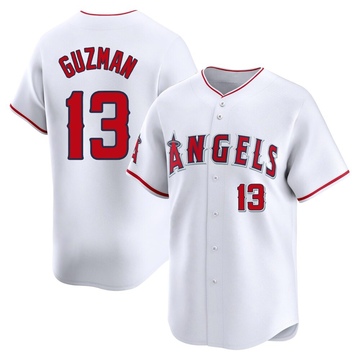 Denzer Guzman Men's Limited Los Angeles Angels White Home Jersey