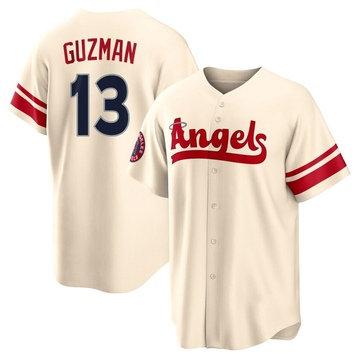 Denzer Guzman Youth Replica Los Angeles Angels Cream 2022 City Connect Jersey