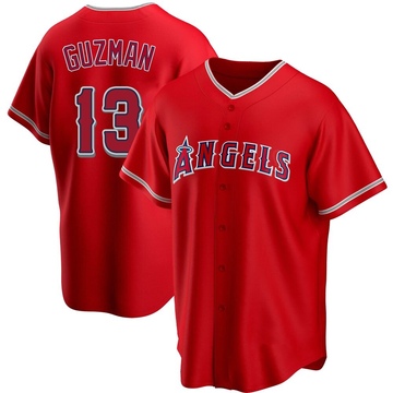 Denzer Guzman Youth Replica Los Angeles Angels Red Alternate Jersey