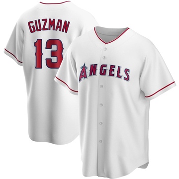 Denzer Guzman Youth Replica Los Angeles Angels White Home Jersey
