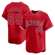 Eybersson Polanco Youth Limited Los Angeles Angels Red Alternate Jersey