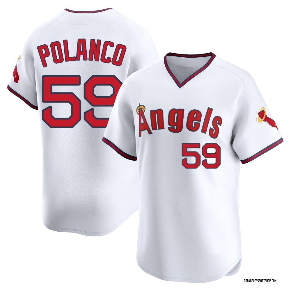 Eybersson Polanco Youth Limited Los Angeles Angels White Alternate 2 Jersey