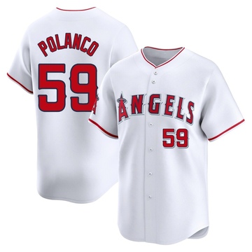 Eybersson Polanco Youth Limited Los Angeles Angels White Home Jersey