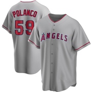 Eybersson Polanco Youth Replica Los Angeles Angels Silver Road Jersey