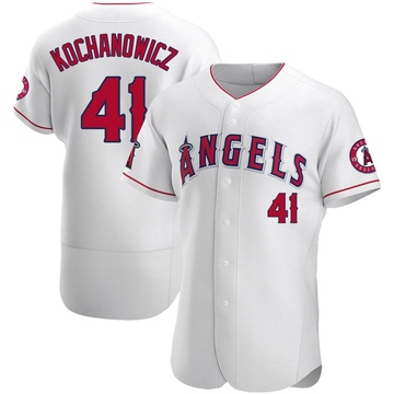 Jack Kochanowicz Men's Authentic Los Angeles Angels White Jersey
