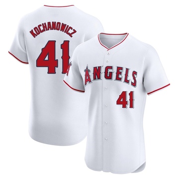 Jack Kochanowicz Men's Elite Los Angeles Angels White Home Jersey