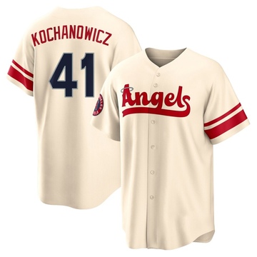 Jack Kochanowicz Men's Replica Los Angeles Angels Cream 2022 City Connect Jersey