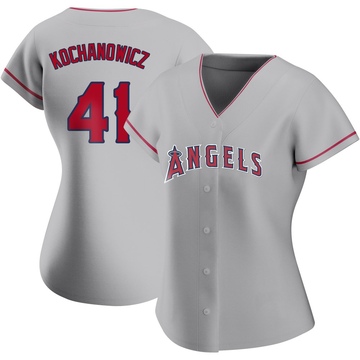Jack Kochanowicz Women's Authentic Los Angeles Angels Silver Road Jersey