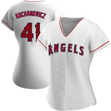 Jack Kochanowicz Women's Authentic Los Angeles Angels White Home Jersey