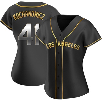 Jack Kochanowicz Women's Replica Los Angeles Angels Black Golden Alternate Jersey