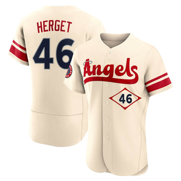 Jimmy Herget Men's Authentic Los Angeles Angels Cream 2022 City Connect Jersey