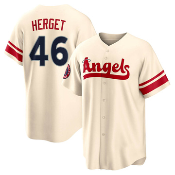 Jimmy Herget Men's Replica Los Angeles Angels Cream 2022 City Connect Jersey