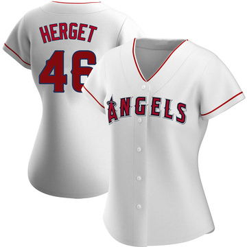 Jimmy Herget Women's Authentic Los Angeles Angels White Home Jersey