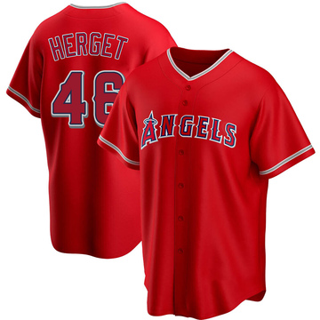 Jimmy Herget Youth Replica Los Angeles Angels Red Alternate Jersey