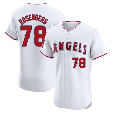 Kenny Rosenberg Men's Elite Los Angeles Angels White Home Jersey