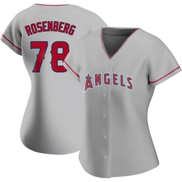Kenny Rosenberg Women's Authentic Los Angeles Angels Silver Road Jersey