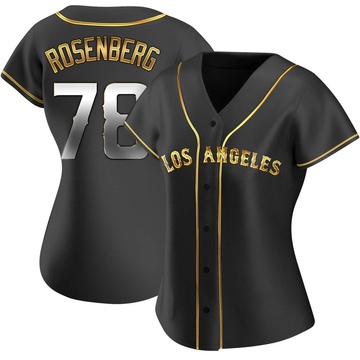 Kenny Rosenberg Women's Replica Los Angeles Angels Black Golden Alternate Jersey