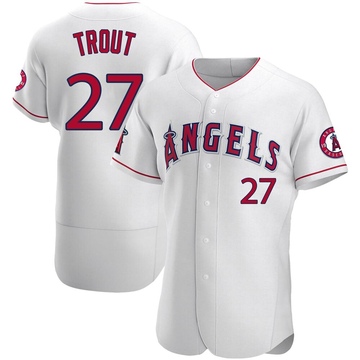 Mike Trout Men's Authentic Los Angeles Angels White Jersey