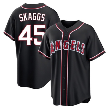 Tyler Skaggs Youth Replica Los Angeles Angels Black Fashion Out Jersey