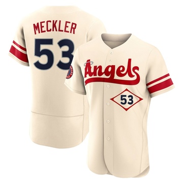 Wade Meckler Men's Authentic Los Angeles Angels Cream 2022 City Connect Jersey