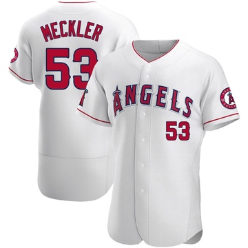 Wade Meckler Men's Authentic Los Angeles Angels White Jersey