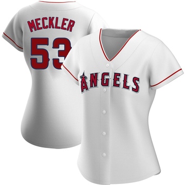 Wade Meckler Women's Replica Los Angeles Angels White Home Jersey