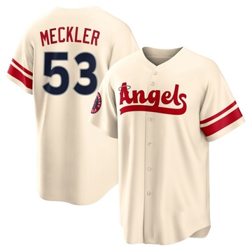 Wade Meckler Youth Replica Los Angeles Angels Cream 2022 City Connect Jersey