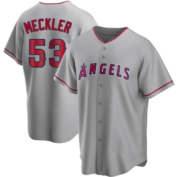 Wade Meckler Youth Replica Los Angeles Angels Silver Road Jersey